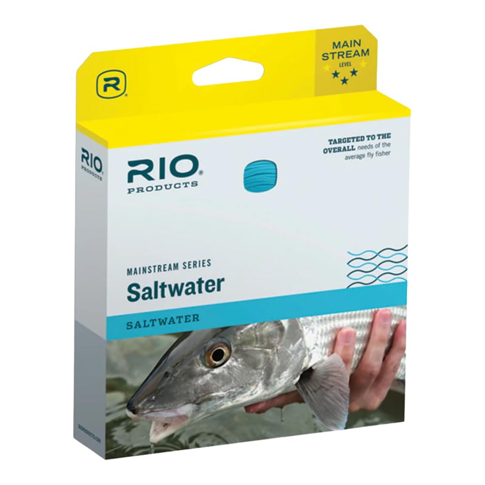 RIO PRODUCTS Mainstream saltwater line in floating 10wt; smooth casting for flats.