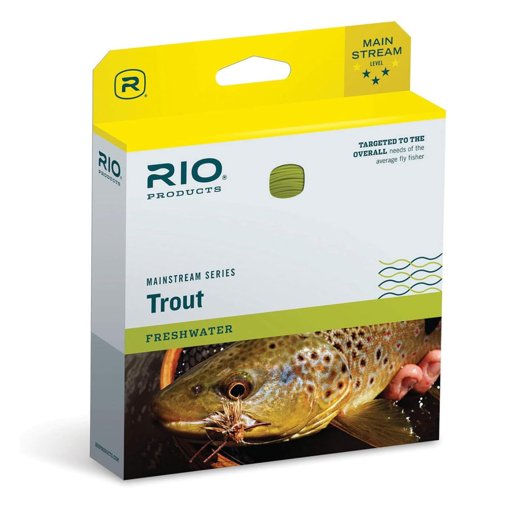 RIO Products Mainstream Trout DT3F Lemon Green line on water enables easy casting and smooth turnover.