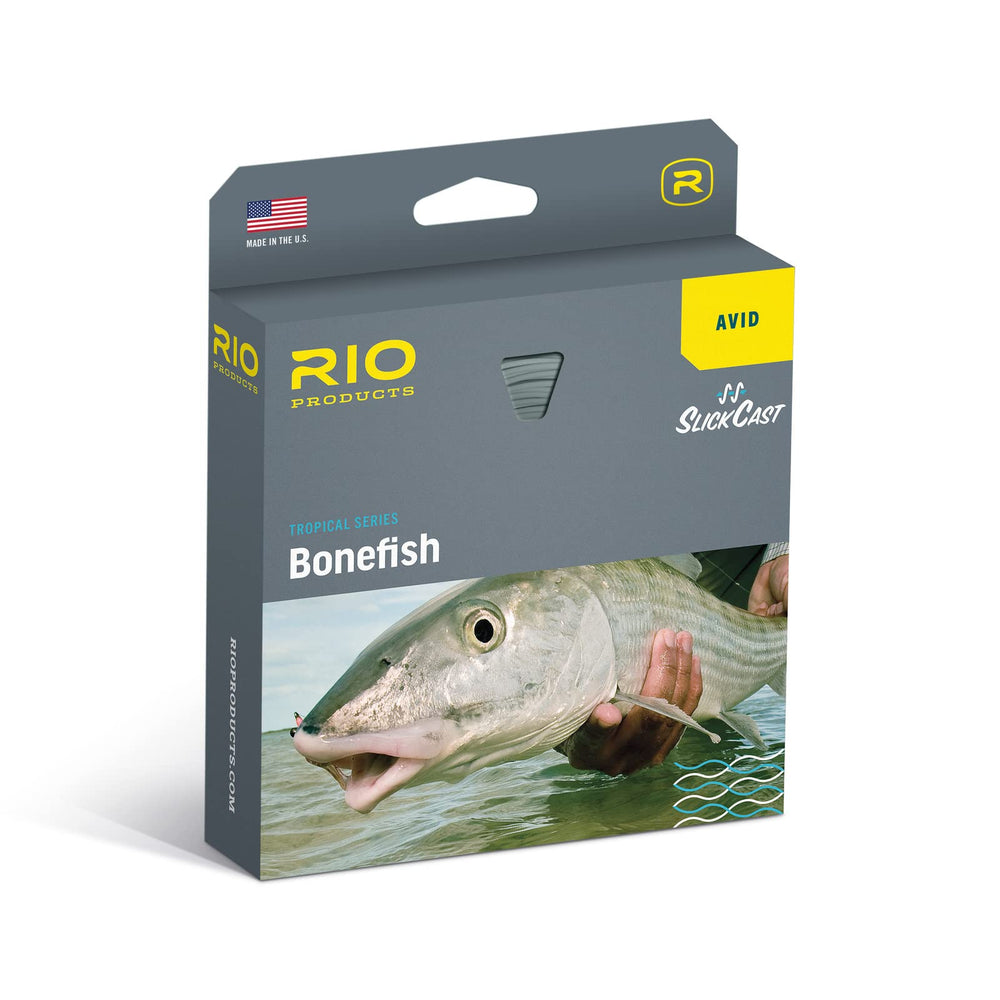 RIO PRODUCTS Avid Bonefish Tropical fly line on flats, enabling soft, accurate presentations