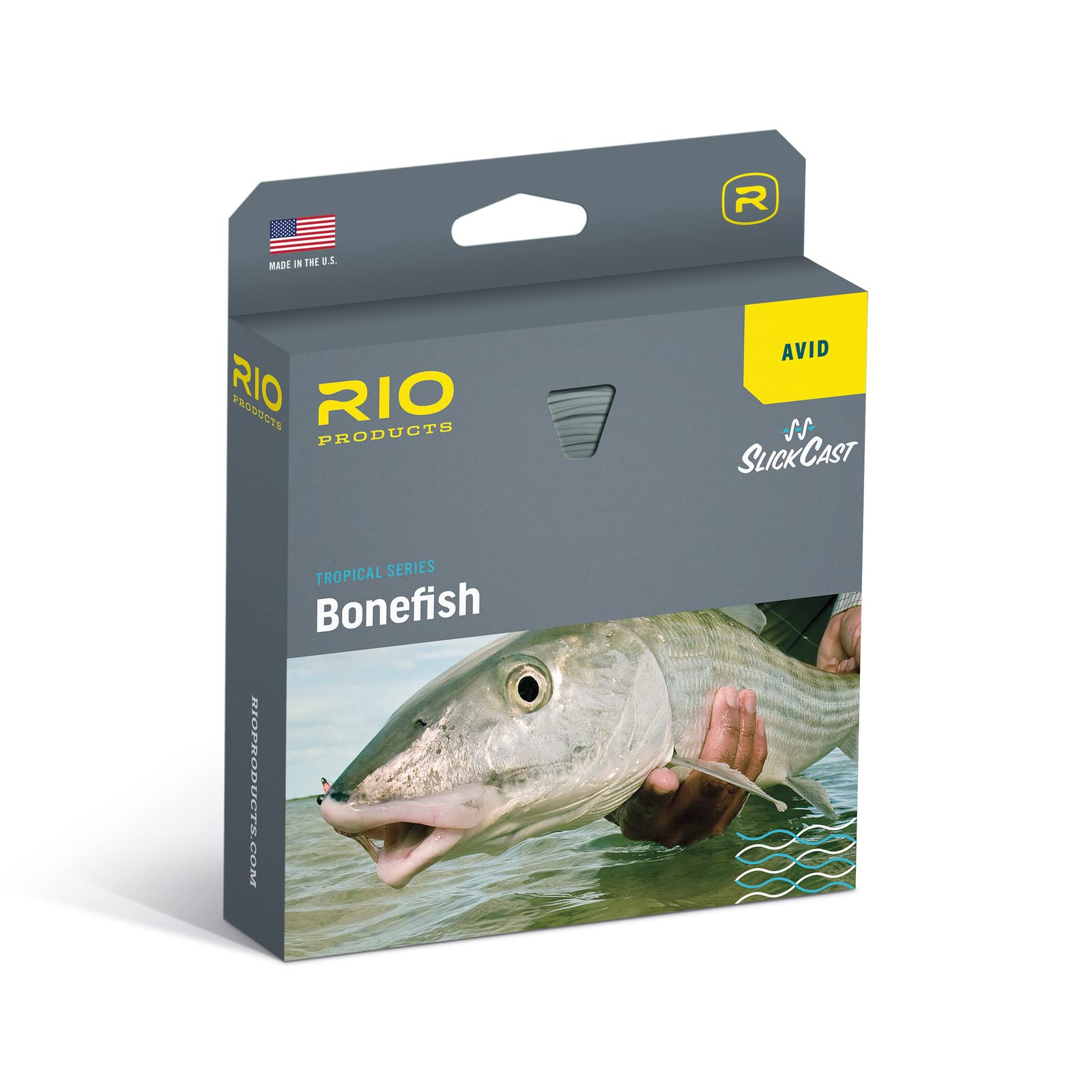 RIO PRODUCTS Avid Bonefish saltwater fly line close-up highlighting SlickCast durability