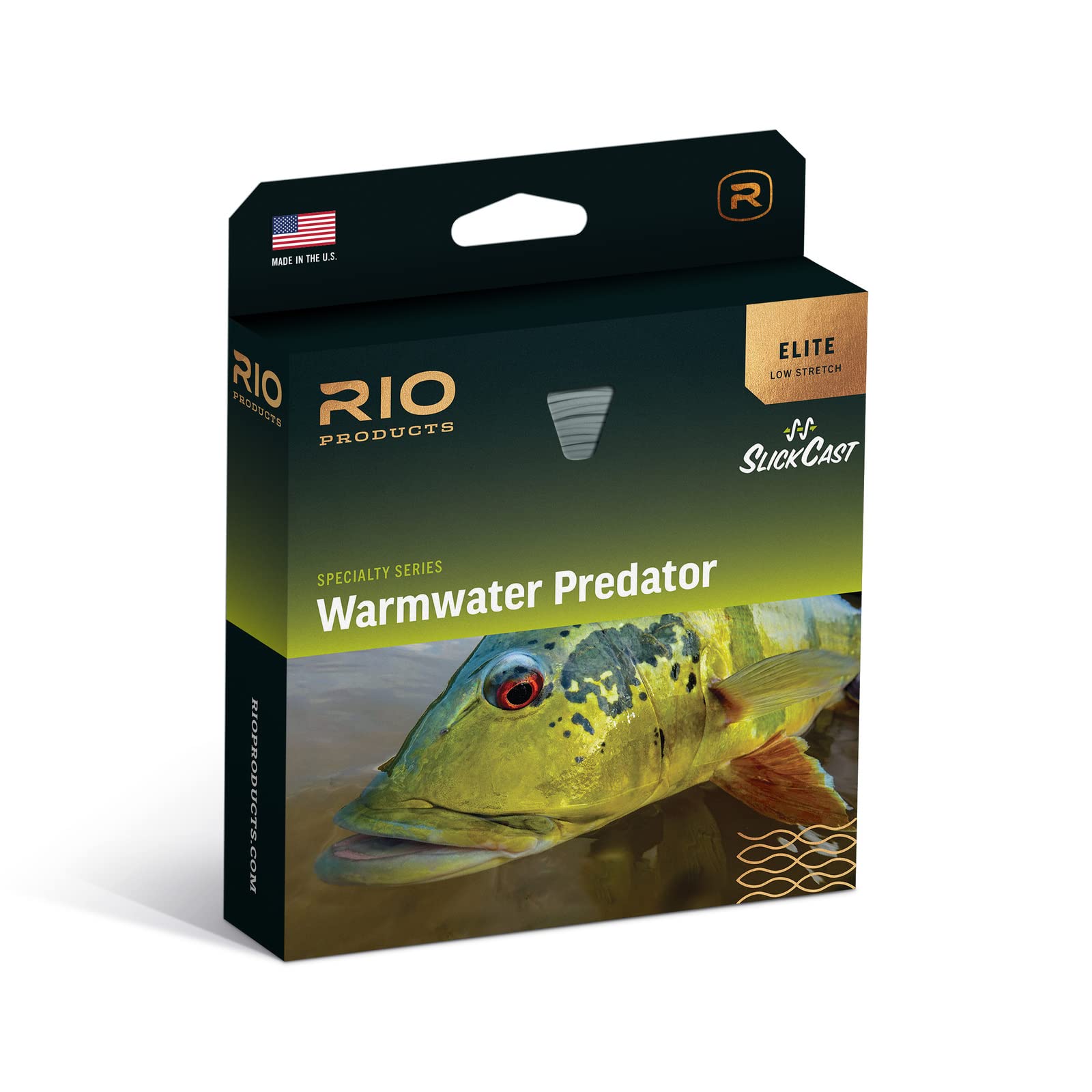RIO Products Elite Warmwater Predator front-taper enhances big fly casting precision.