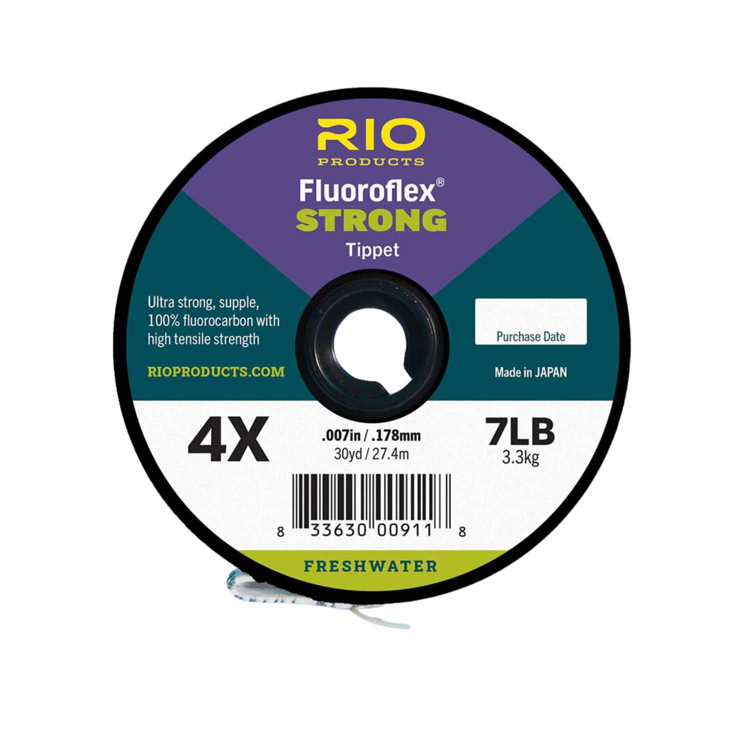 RIO PRODUCTS fluoroflex strong tippet coil highlights high tensile strength for trout fishing.
