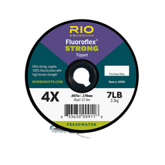 RIO PRODUCTS fluoroflex strong tippet coil highlights high tensile strength for trout fishing.