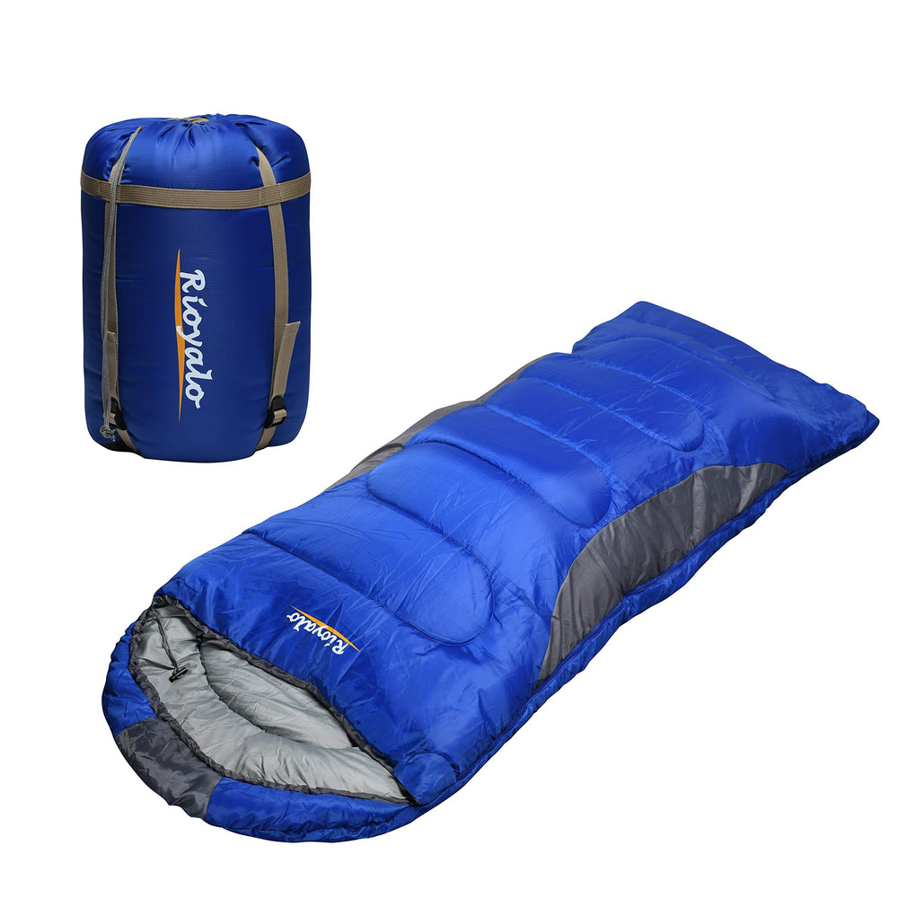 Rioyalo winter sleeping bag open for roomy big-tall fit