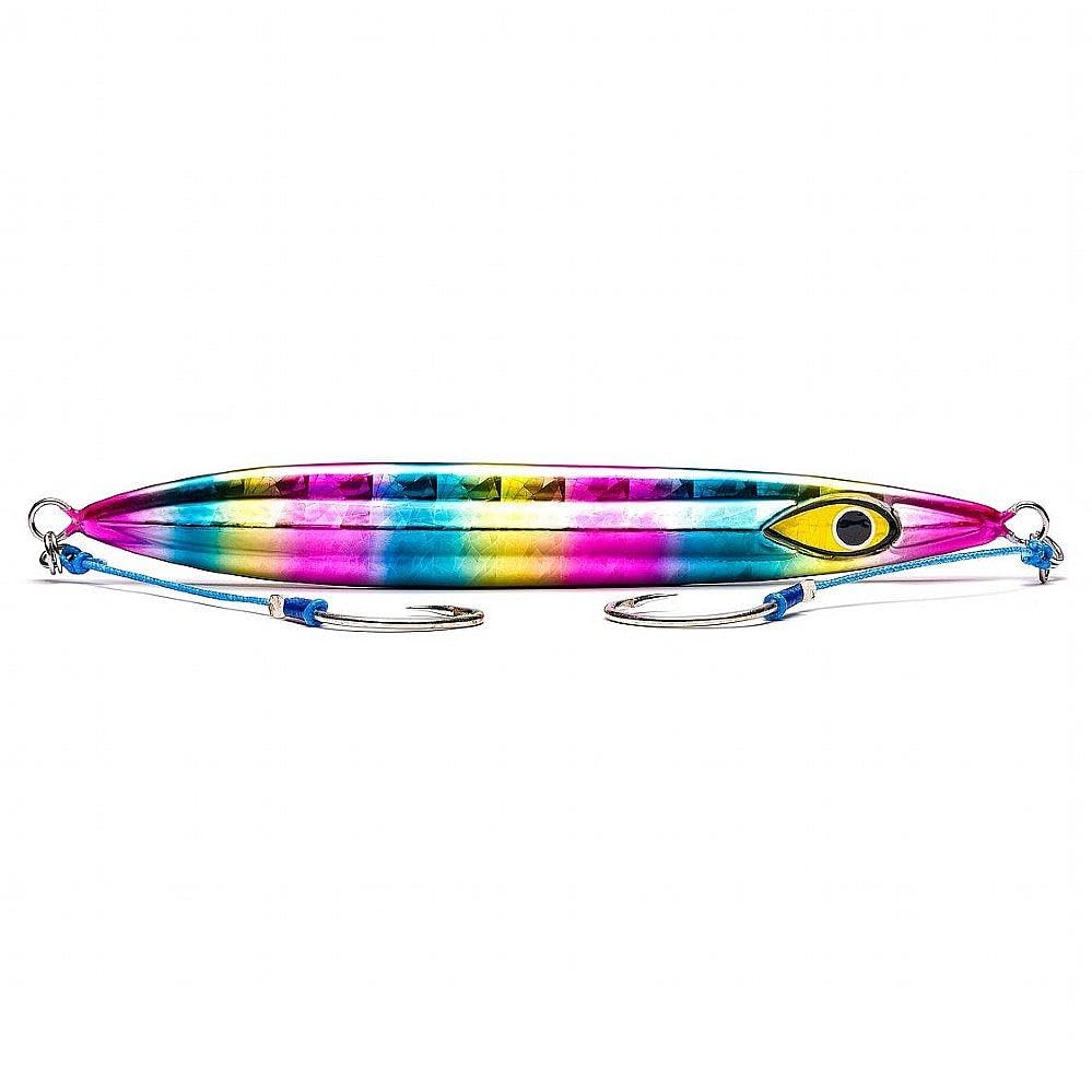 Front view of line eye and hook on Rip Roller Jig
