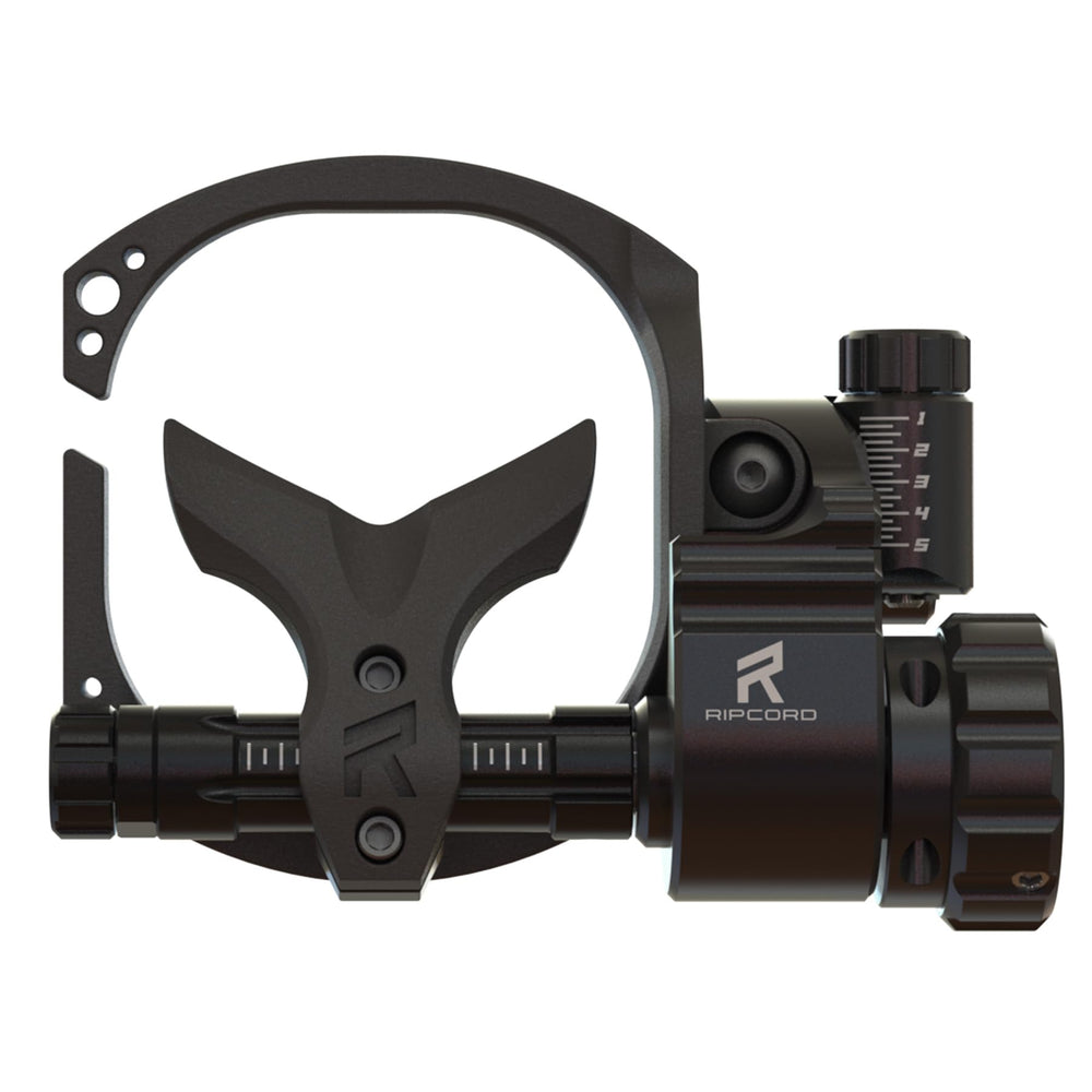 Ripcord Rest Ratchet compact front view shows durable limb-driven action for stable shots