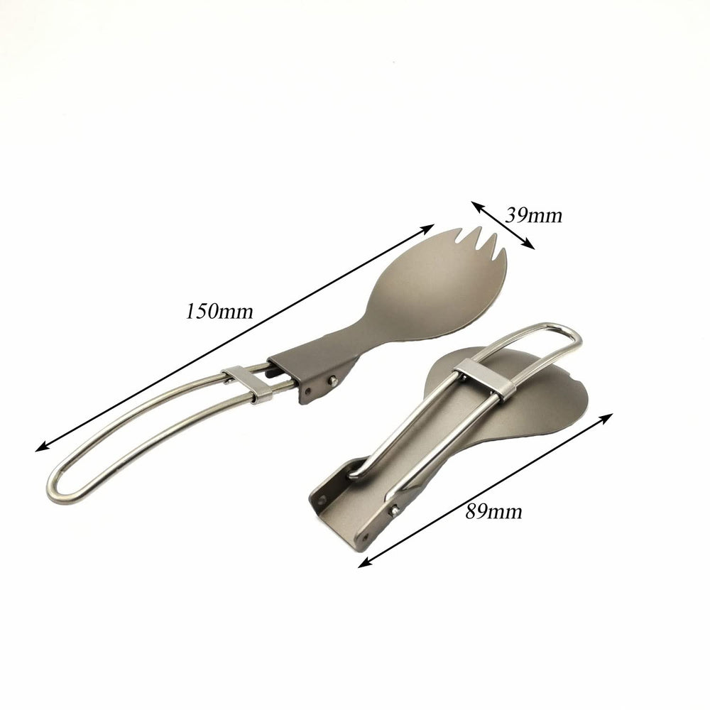 RISON-Titanium spork with full-size spoon and fork for meals on the go
