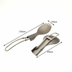 RISON-Titanium spork with full-size spoon and fork for meals on the go