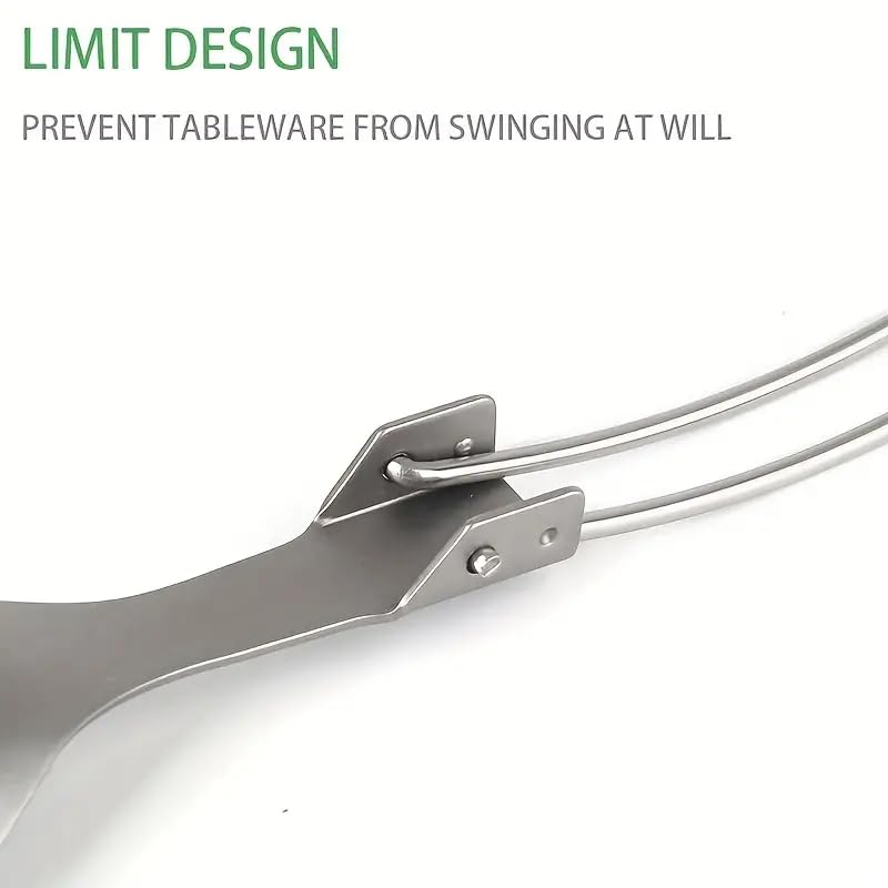 RISON-Titanium spork with serrated fork edge for quick cutting