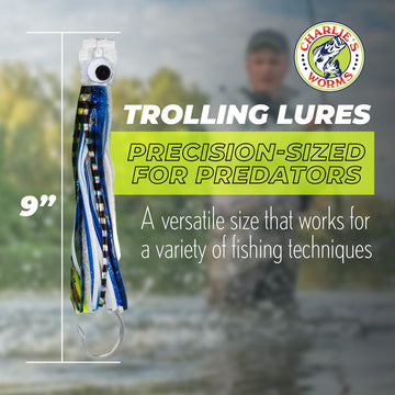 Double-skirt design enhances swim action and reduces weed buildup.