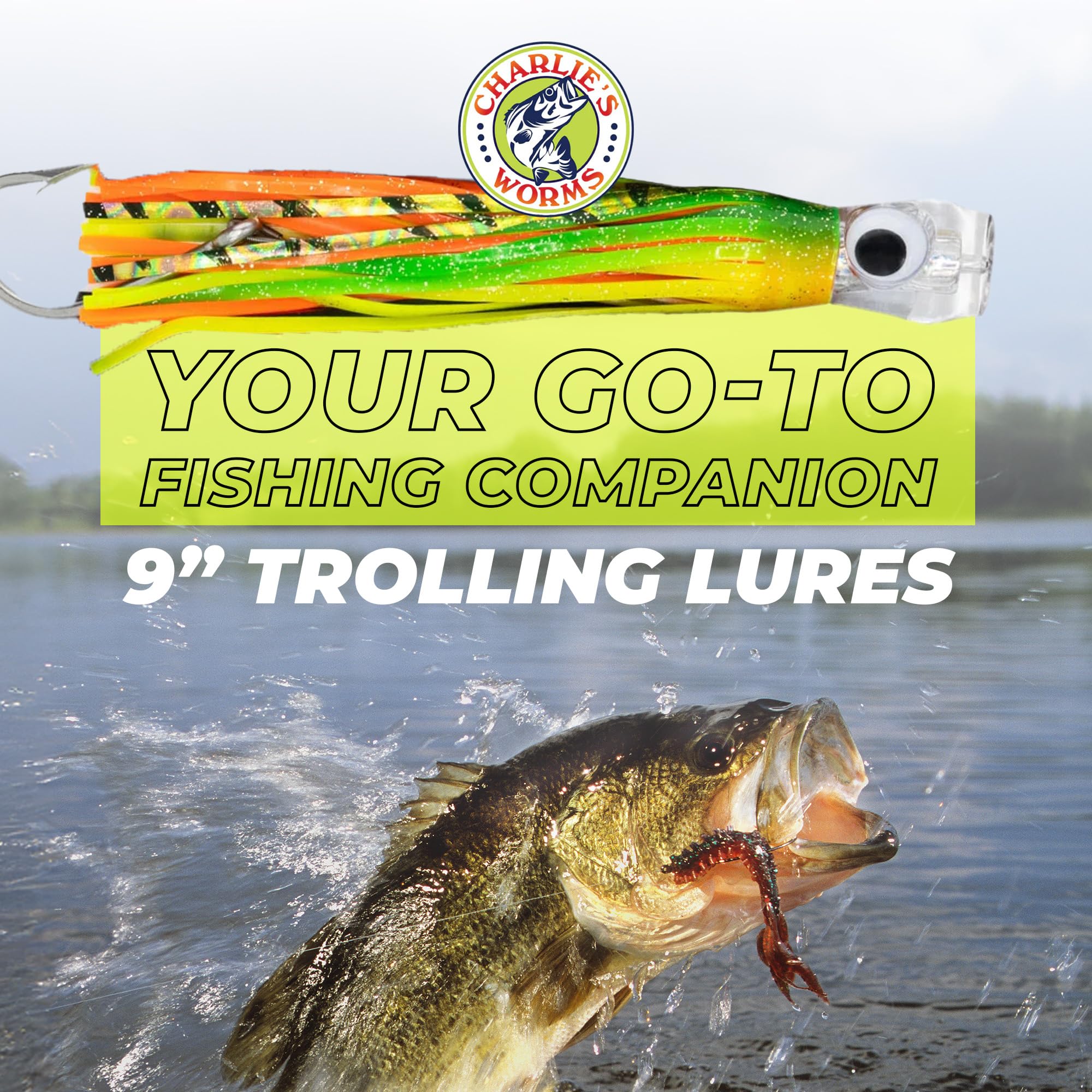 Offshore big-game lure kit stored in red carrying case.