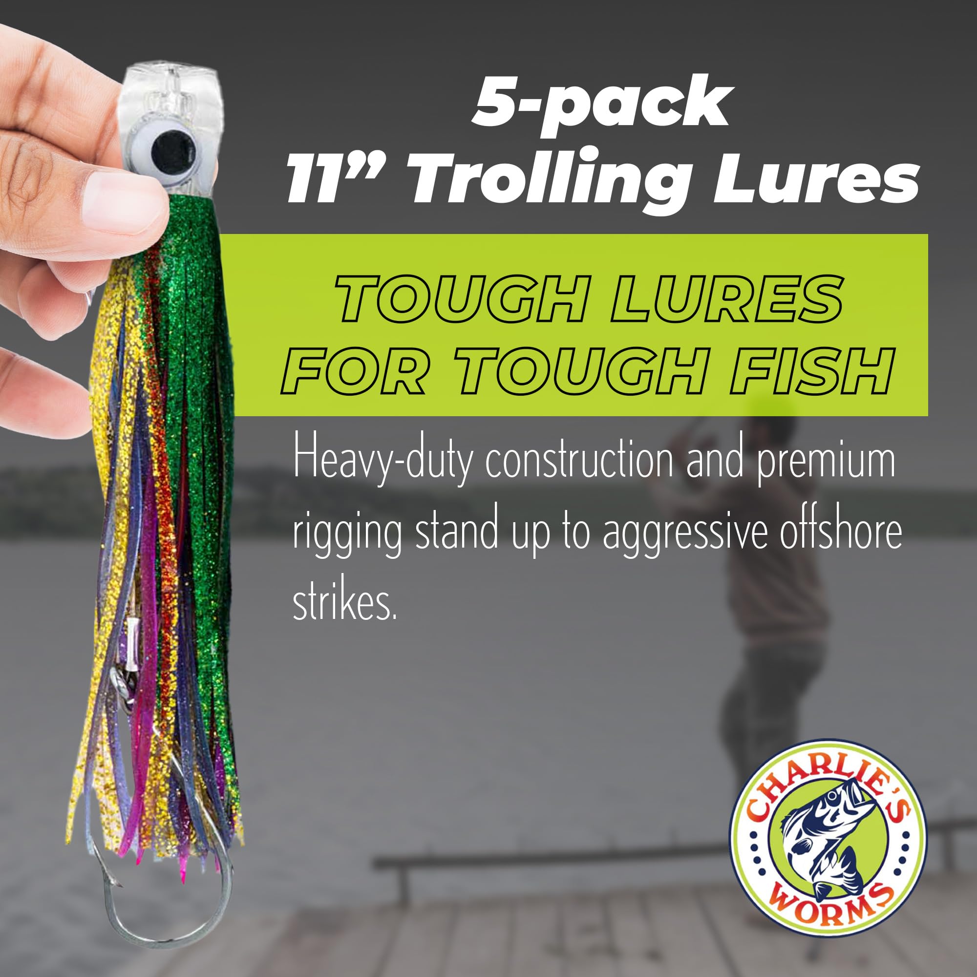 Rite Angler offshore trolling lure set in five colors for versatile use