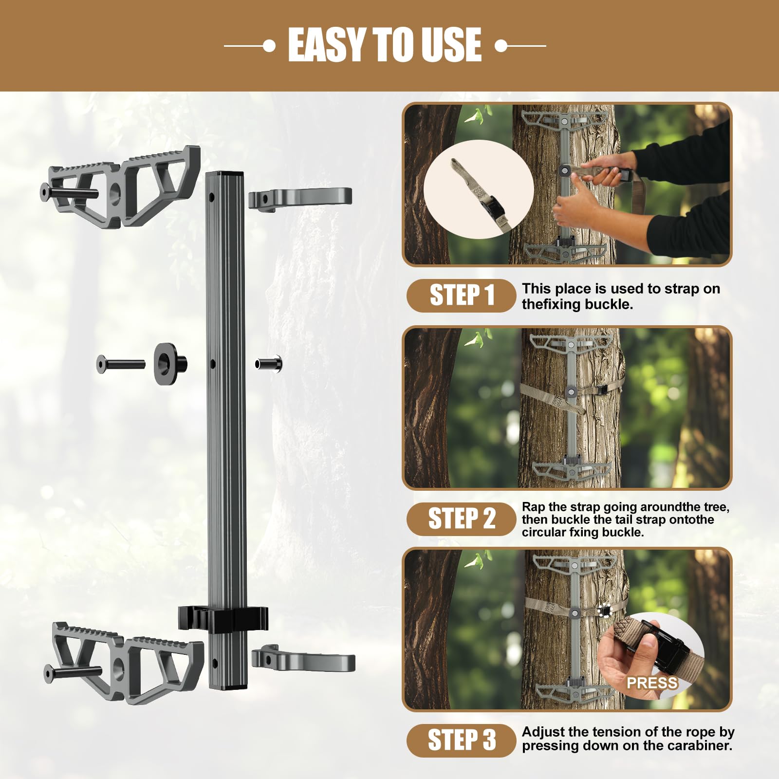 RiteAim climbing sticks collapsible-assembly demonstrates easy storage and portability
