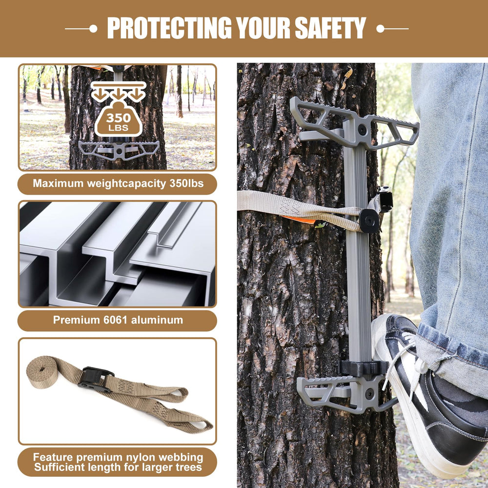 RiteAim climbing sticks slip-resistant-rungs ensure steadier footing in muddy conditions