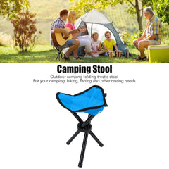 RiToEasysports camping tripod stool assembled for quick seating.