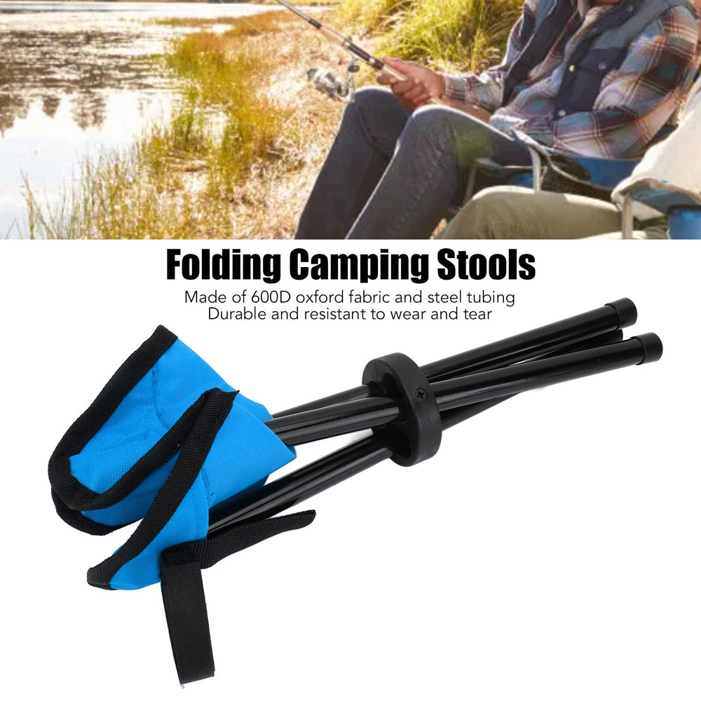 RiToEasysports camping tripod stool compact setup ideal for backpacking.