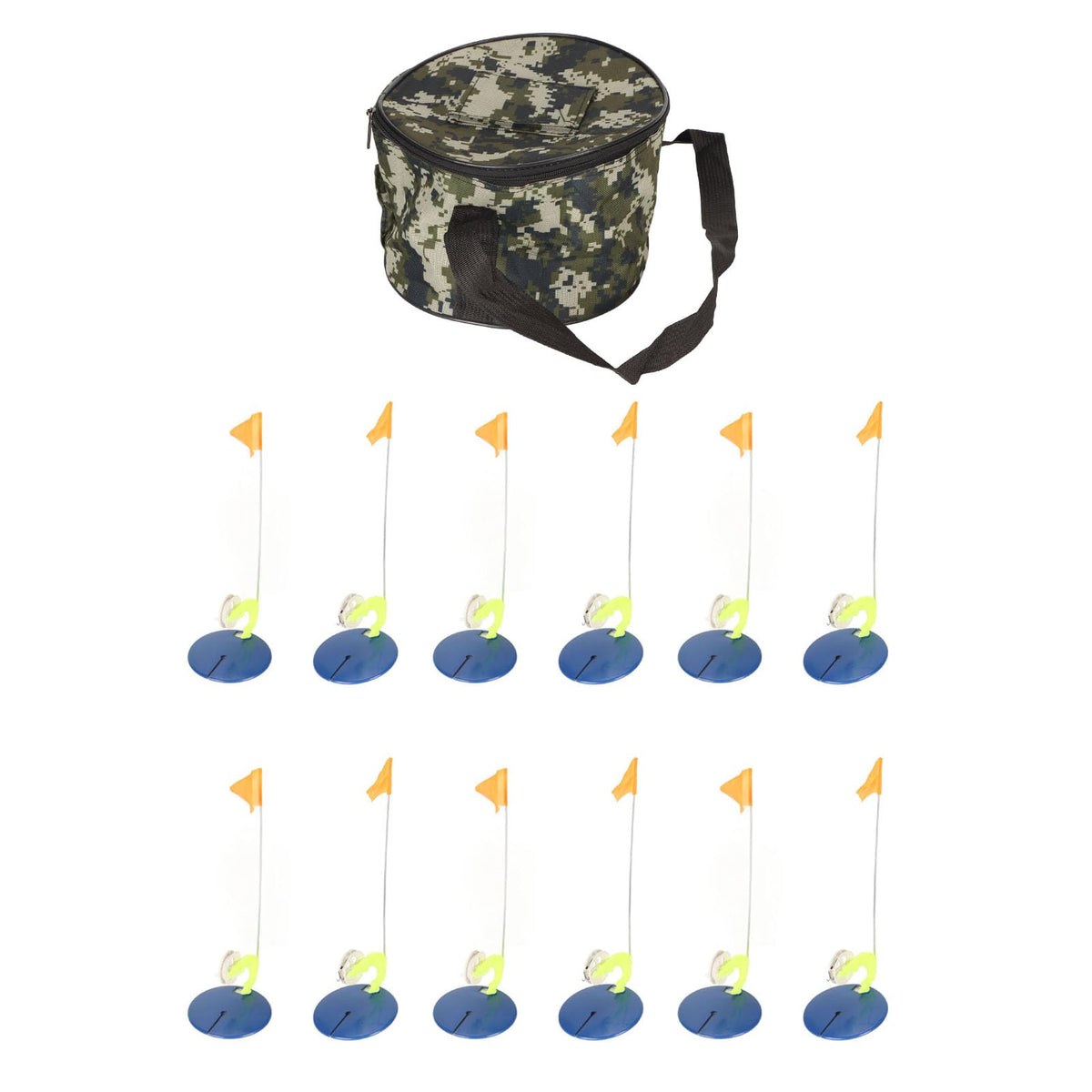 RiToEasysports 6-set tip-ups on ice for marking multiple spots.