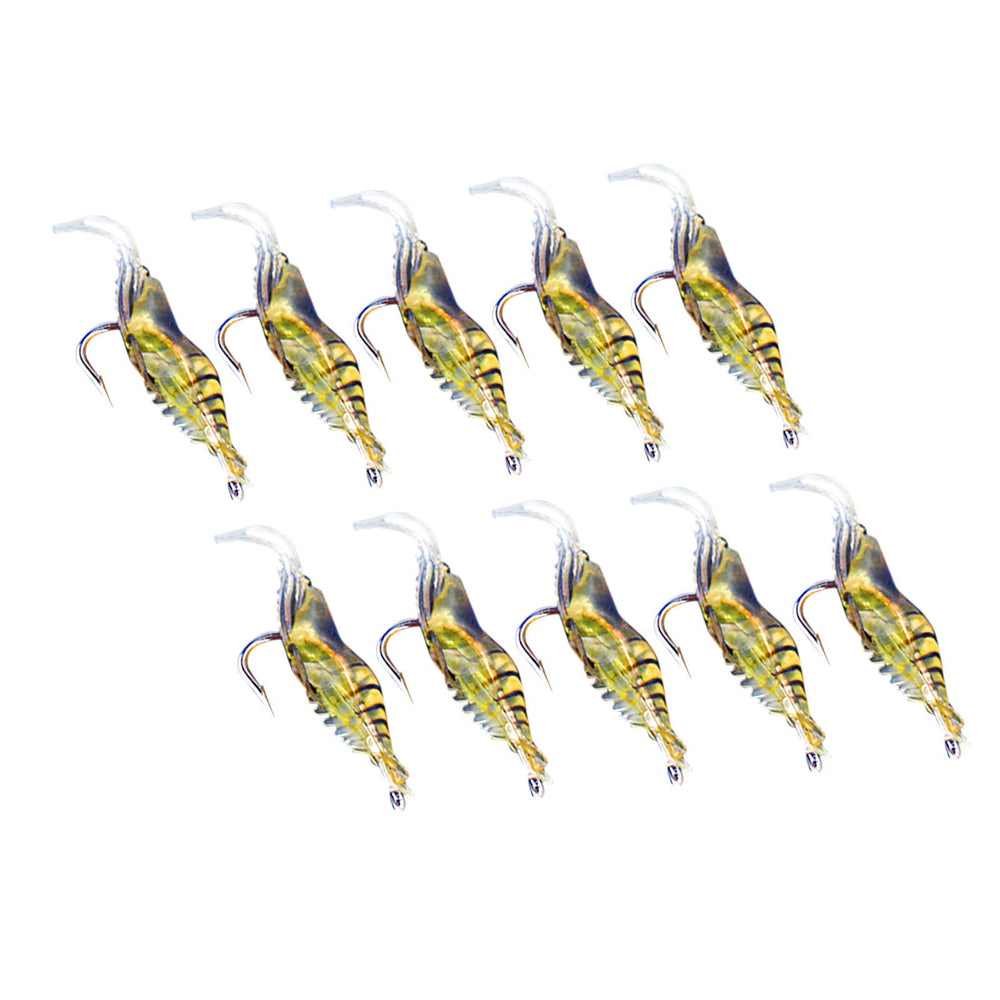 RiToEasysports soft shrimp lures pack for versatile freshwater and saltwater fishing.
