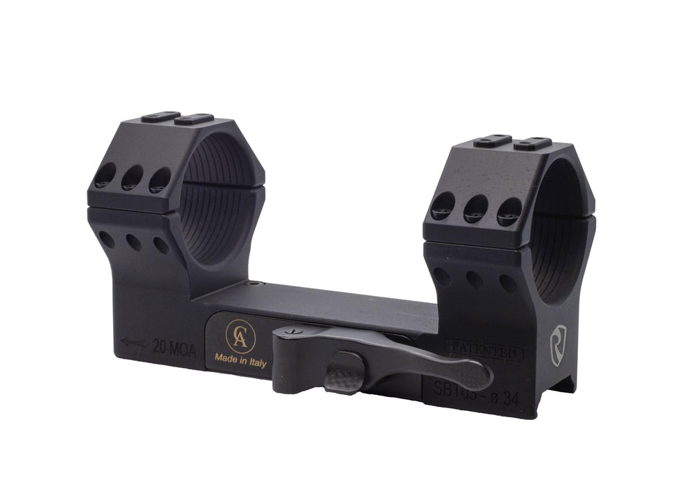 Riton Contessa 34mm QD Mount 0 MOA enables secure optic mounting for quick target acquisition.