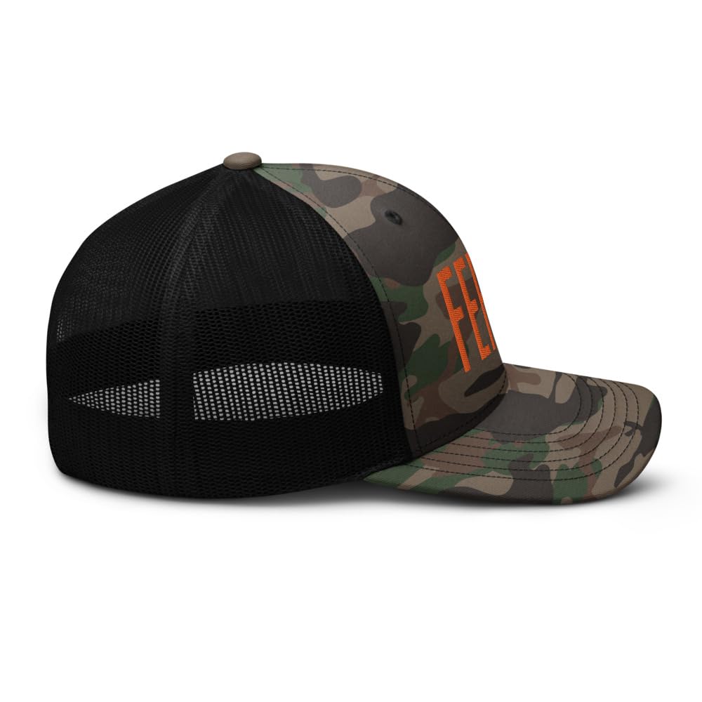 RIVEMUG camo feral hat adjustable snapback offers flexible fit