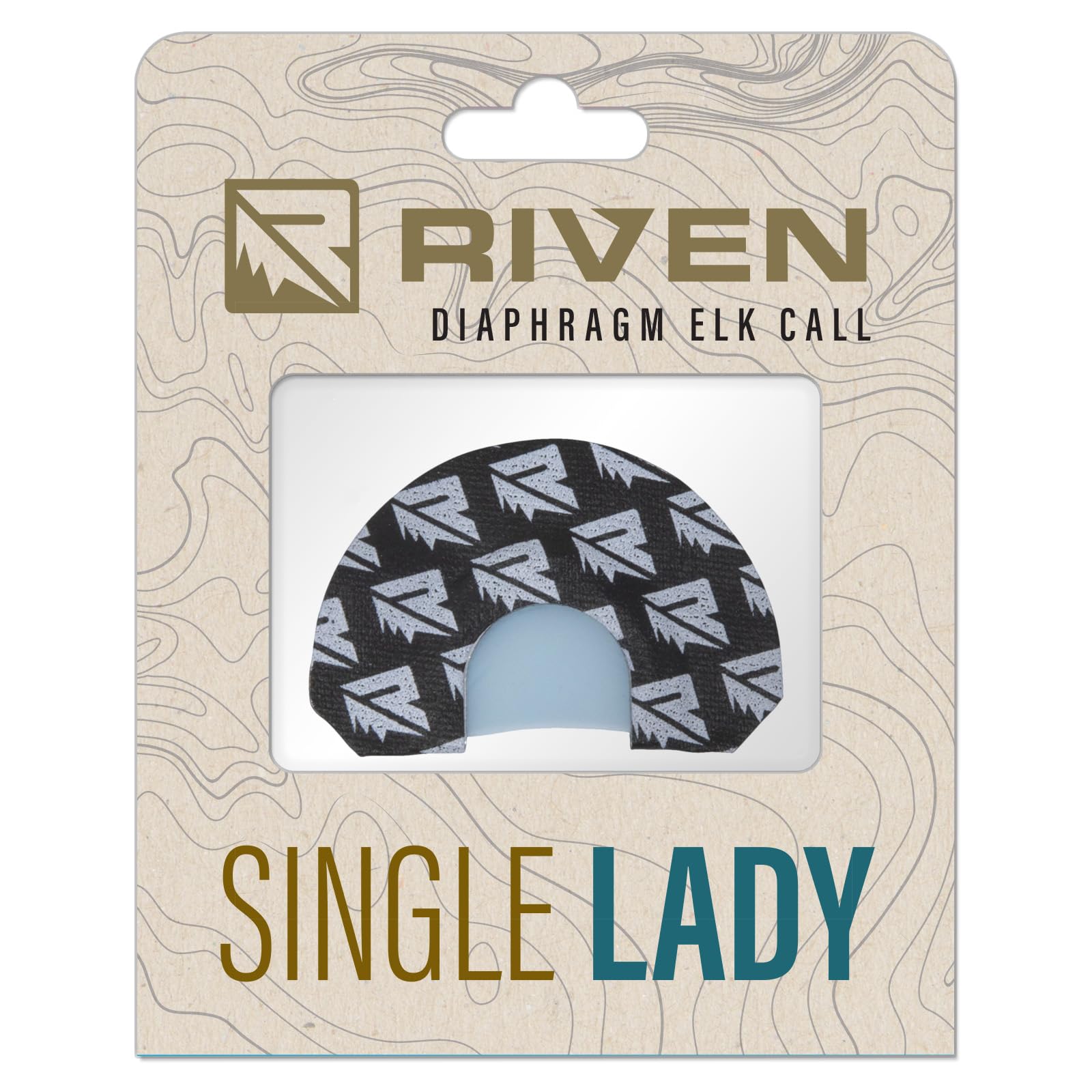 RIVEN elk call in woods demonstrates field-ready design and ease of use.