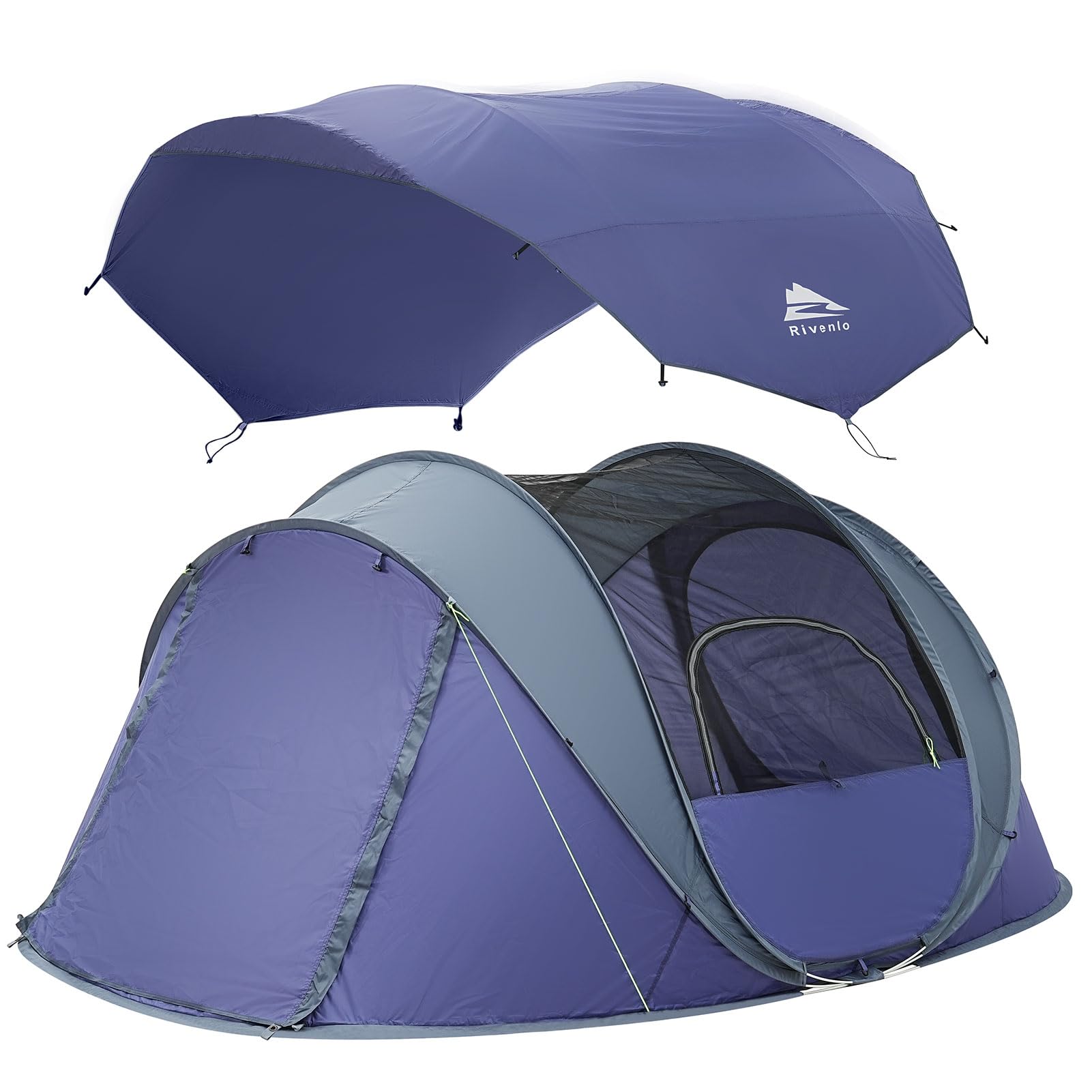 Rivenlo pop-up tent with skylight for stargazing and ambiance