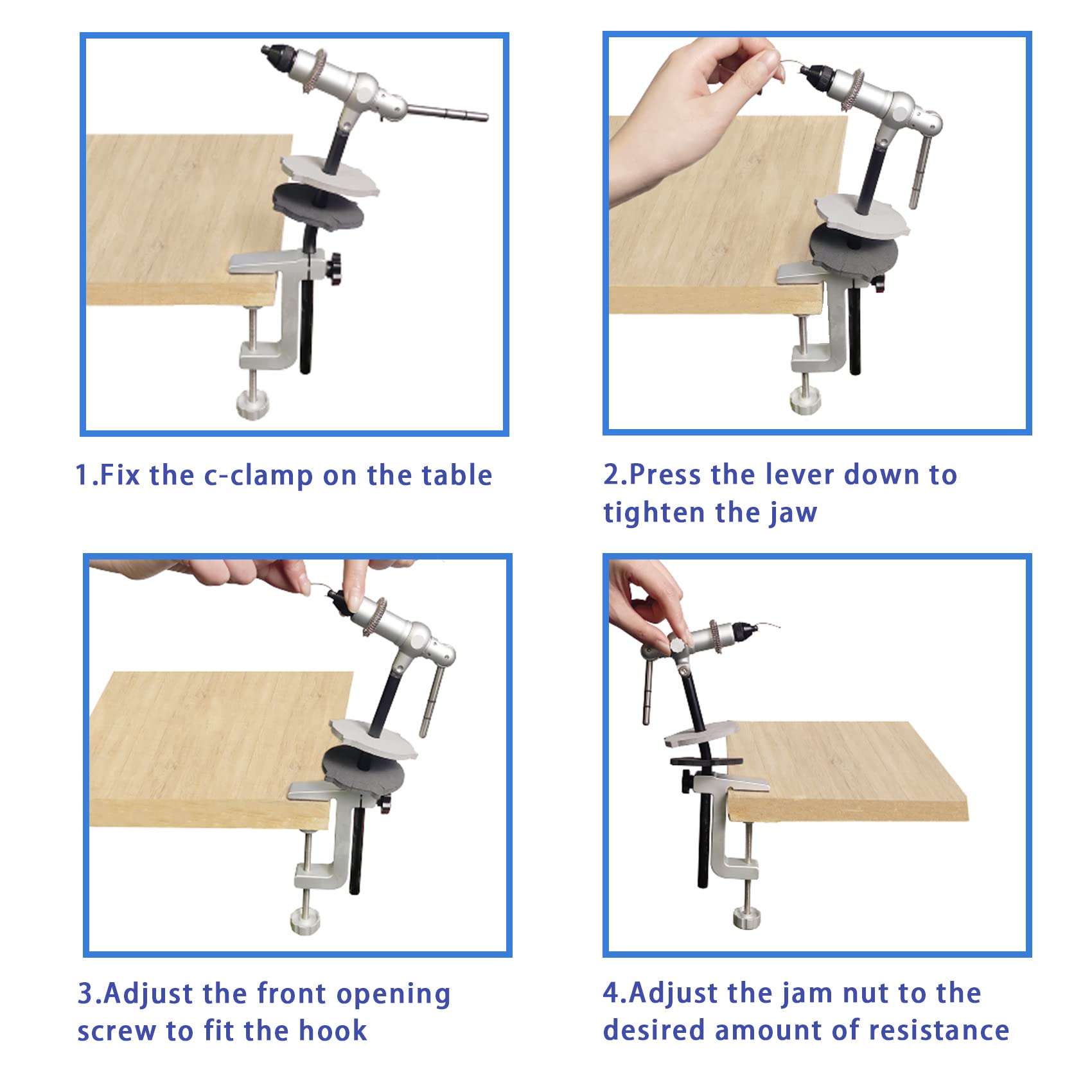 Free Aventik Fly Tying Vise Rack in grey and black included with Riverruns vise
