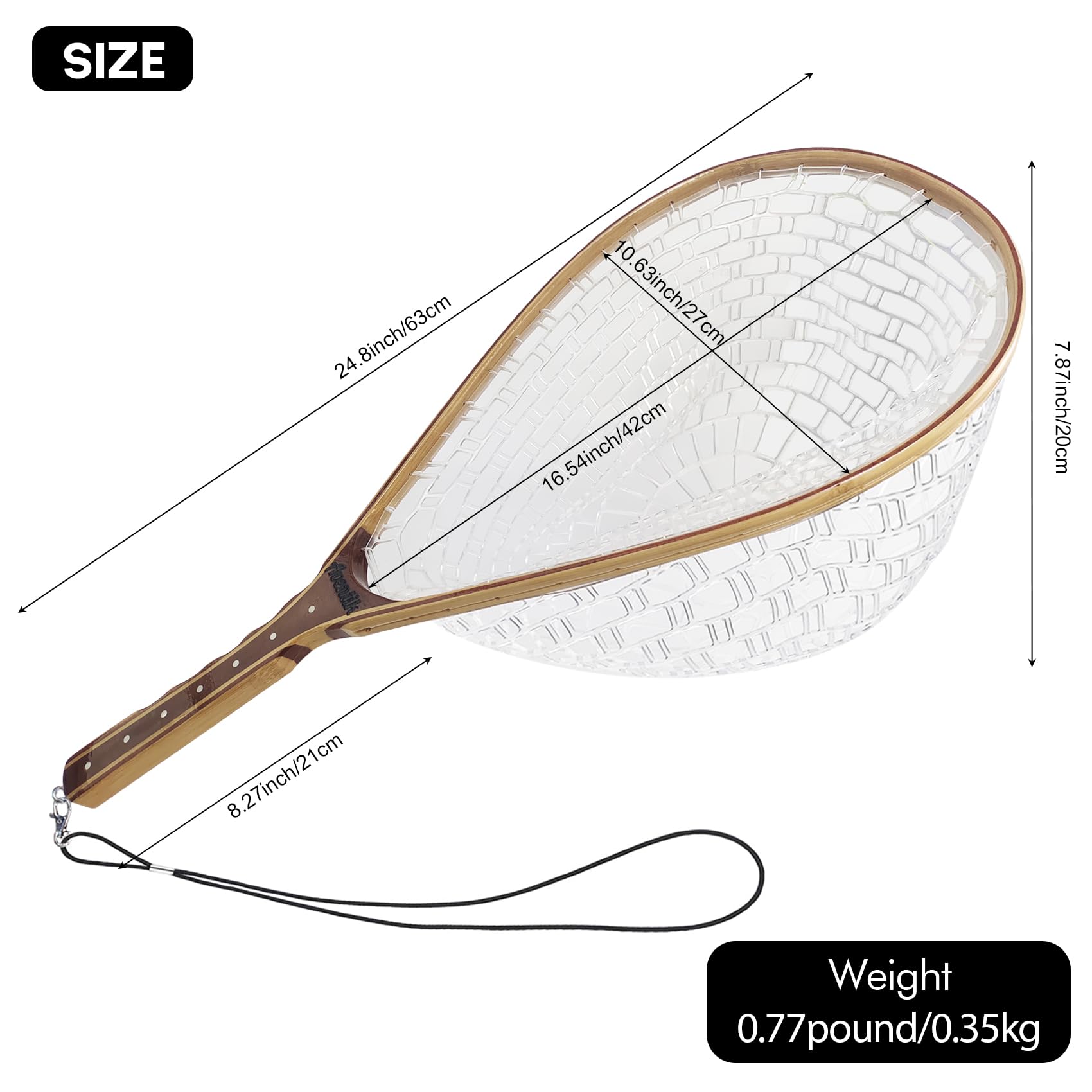 Riverruns knotless-soft-mesh minimizes tangles and line snags.