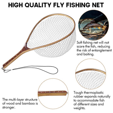 Riverruns ergonomic wooden handle provides comfortable grip on long days.