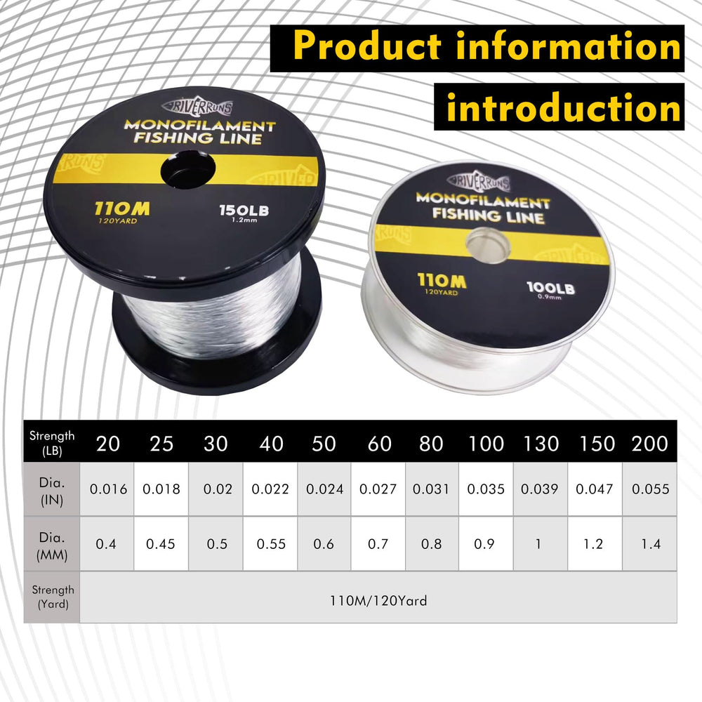 Nylon leader suitable for freshwater and saltwater