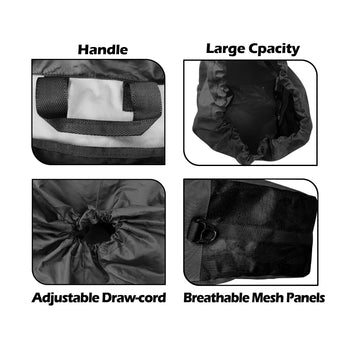 Riverruns bag includes black changing mat for clean gear changes
