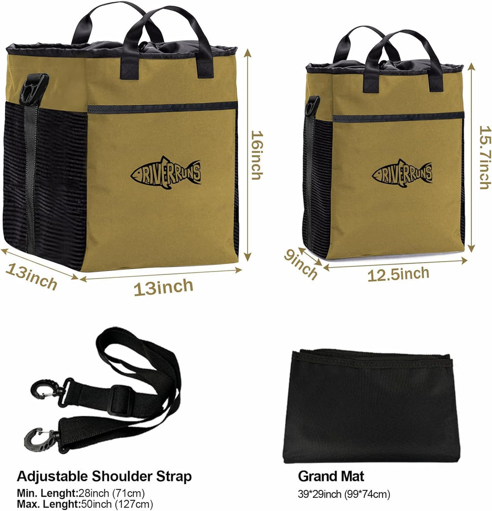 Riverruns Wader Bag large 60L dimensions fit bulky gear