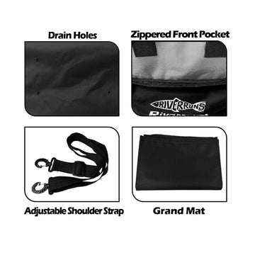 Riverruns wader bag with four eyelets promotes air flow