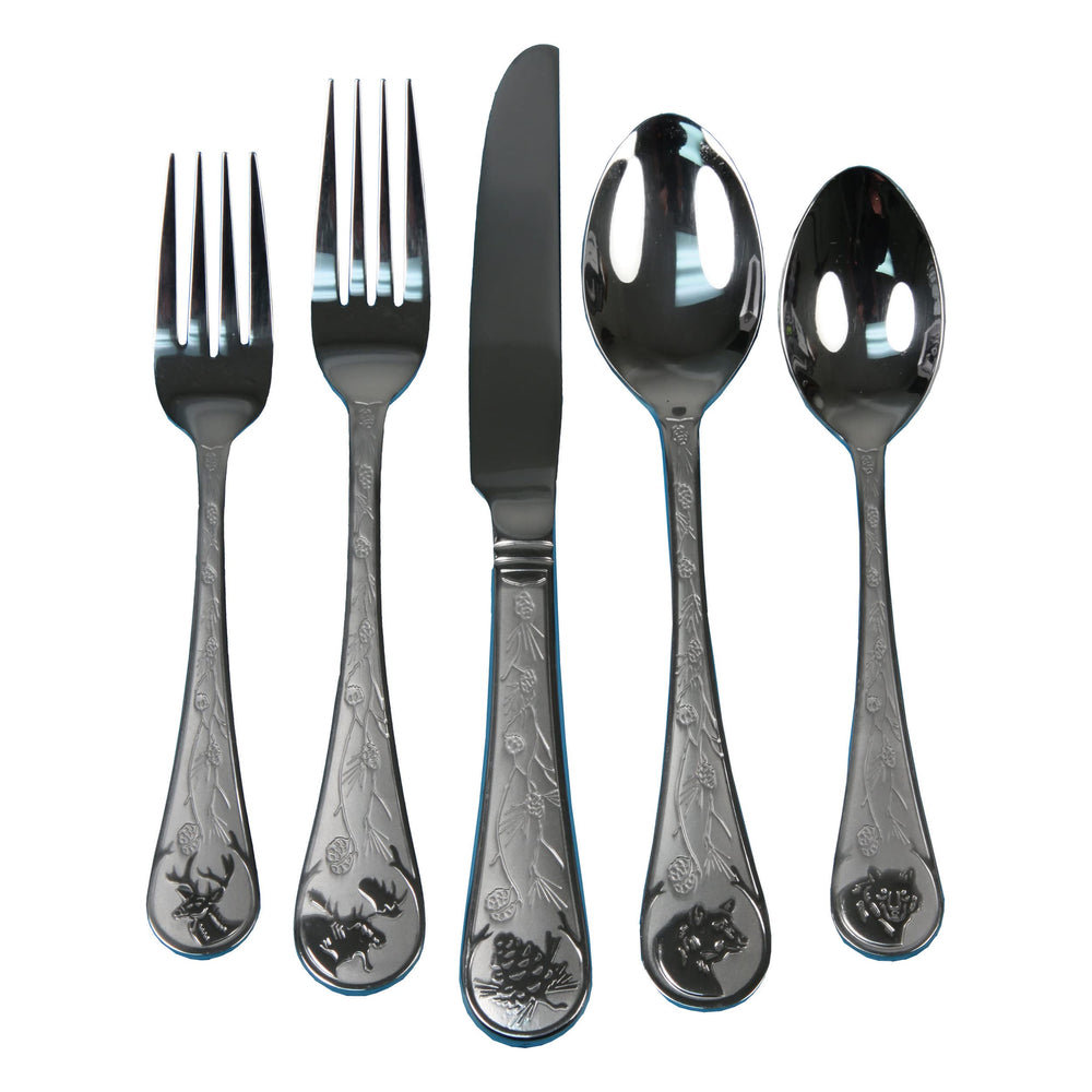 Rivers Edge 20-piece silverware set with dinner fork, sturdy for daily meals