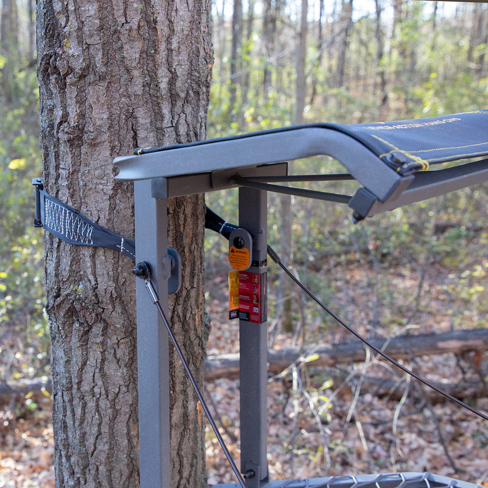 Rivers Edge Ardisam big-foot noiseless strap attachment to treestand.