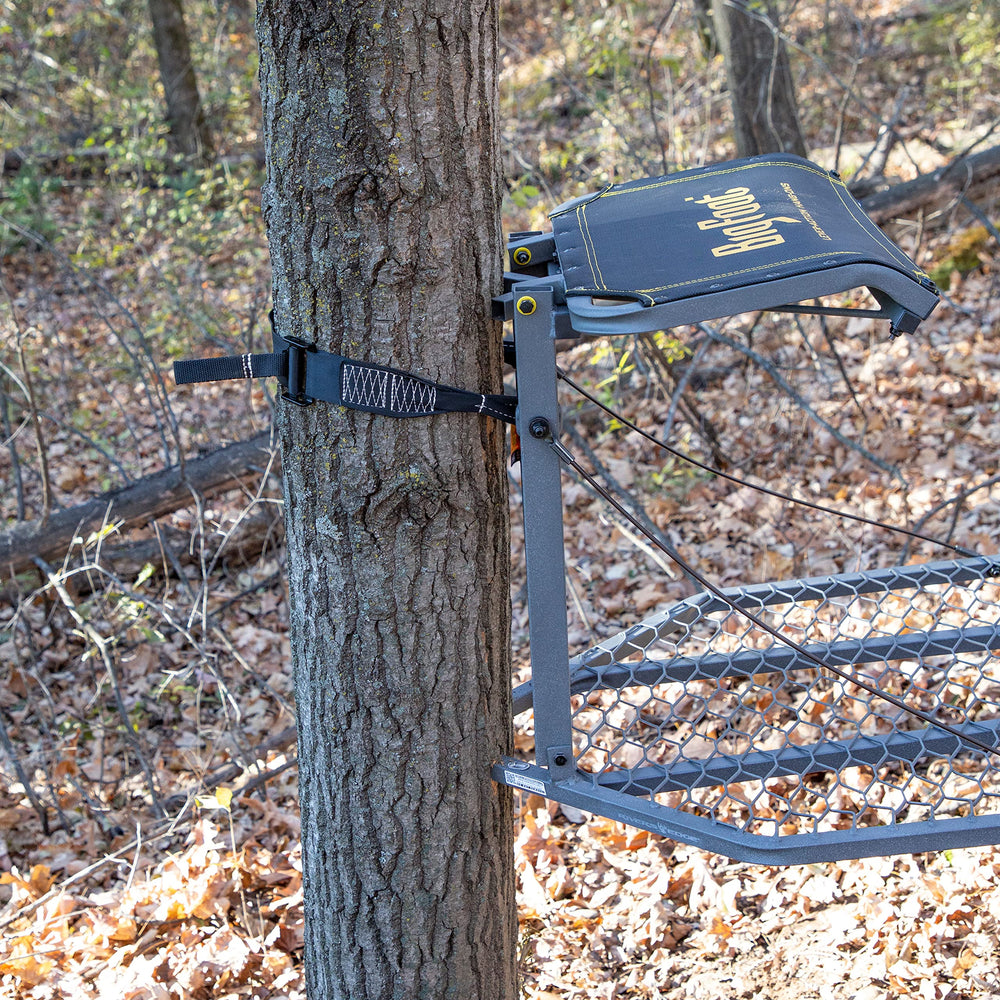 Rivers Edge Ardisam big-foot noiseless strap webbing detail for durability.