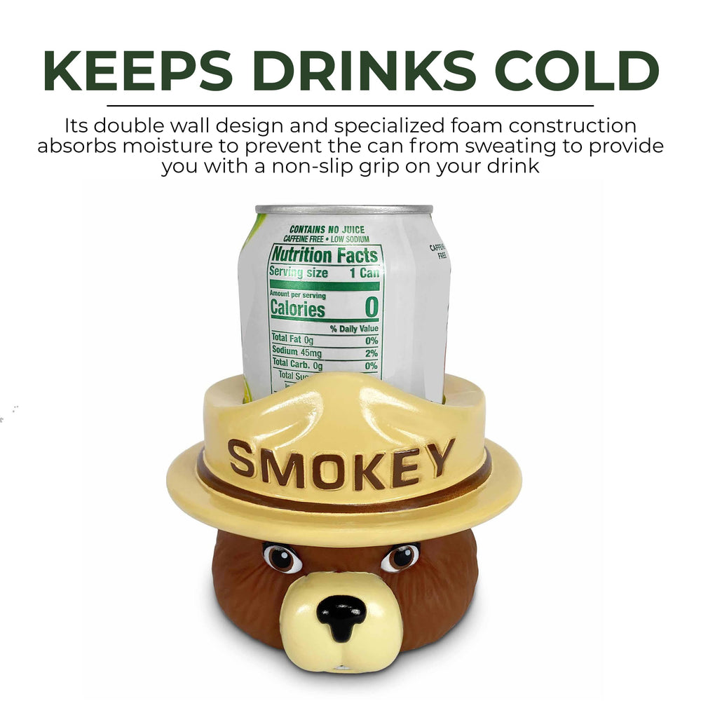 River's Edge koozie with double-walled insulation slows warming for longer sip.