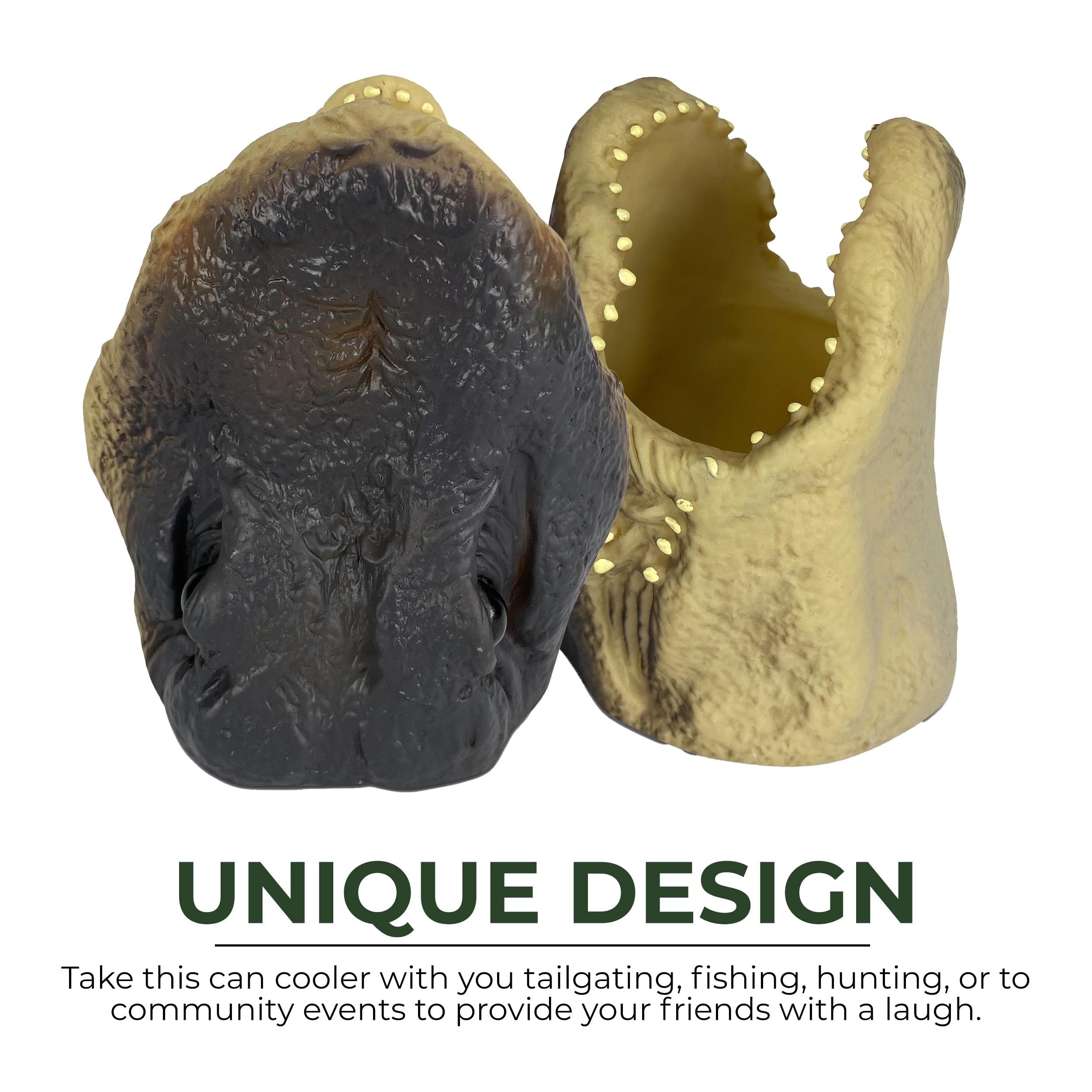 Rivers Edge Coozie teeth feature adds rugged charm while keeping your 12oz can stable