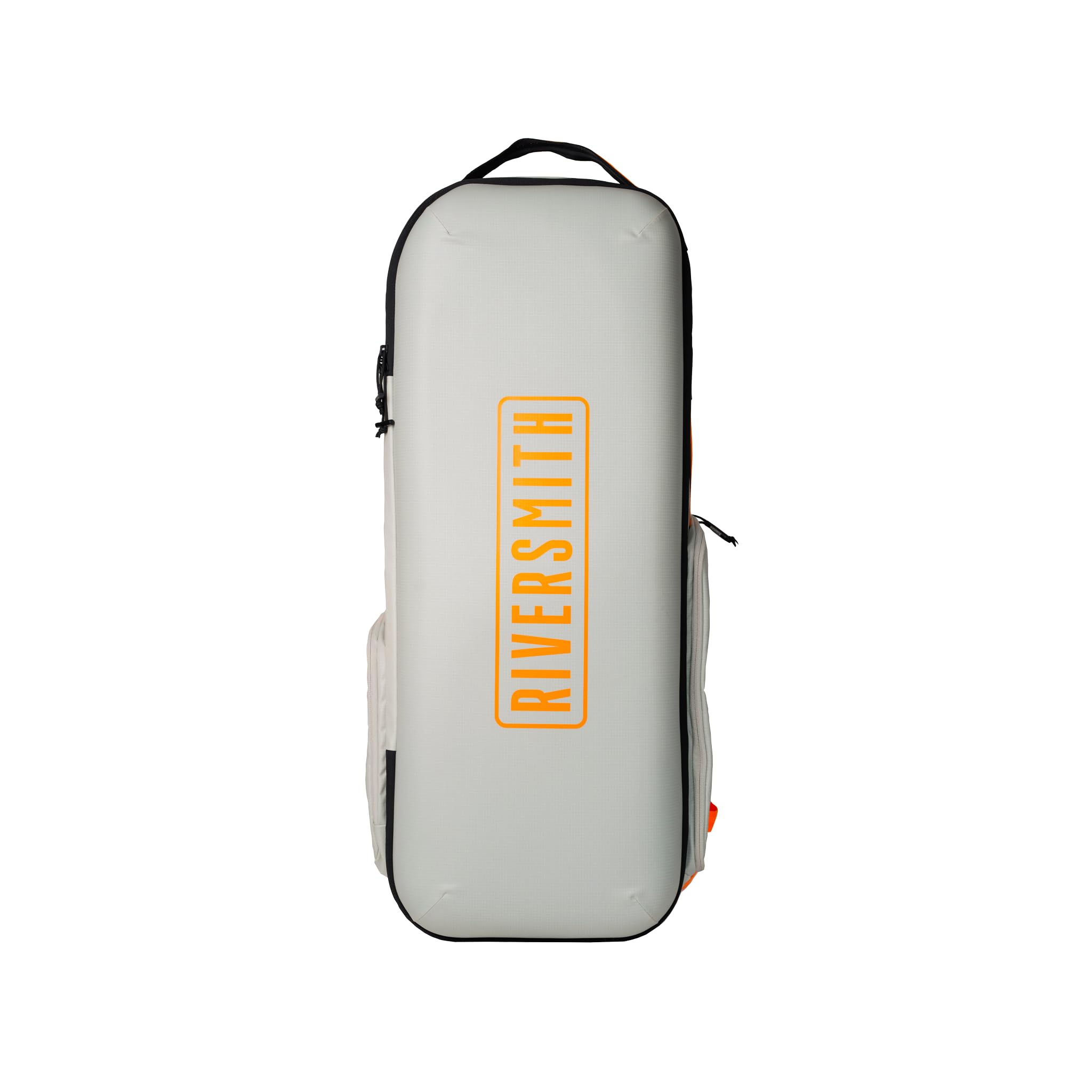 RiverSmith Convoy Travel Backpack front compartment shows quick-access organization for trips.