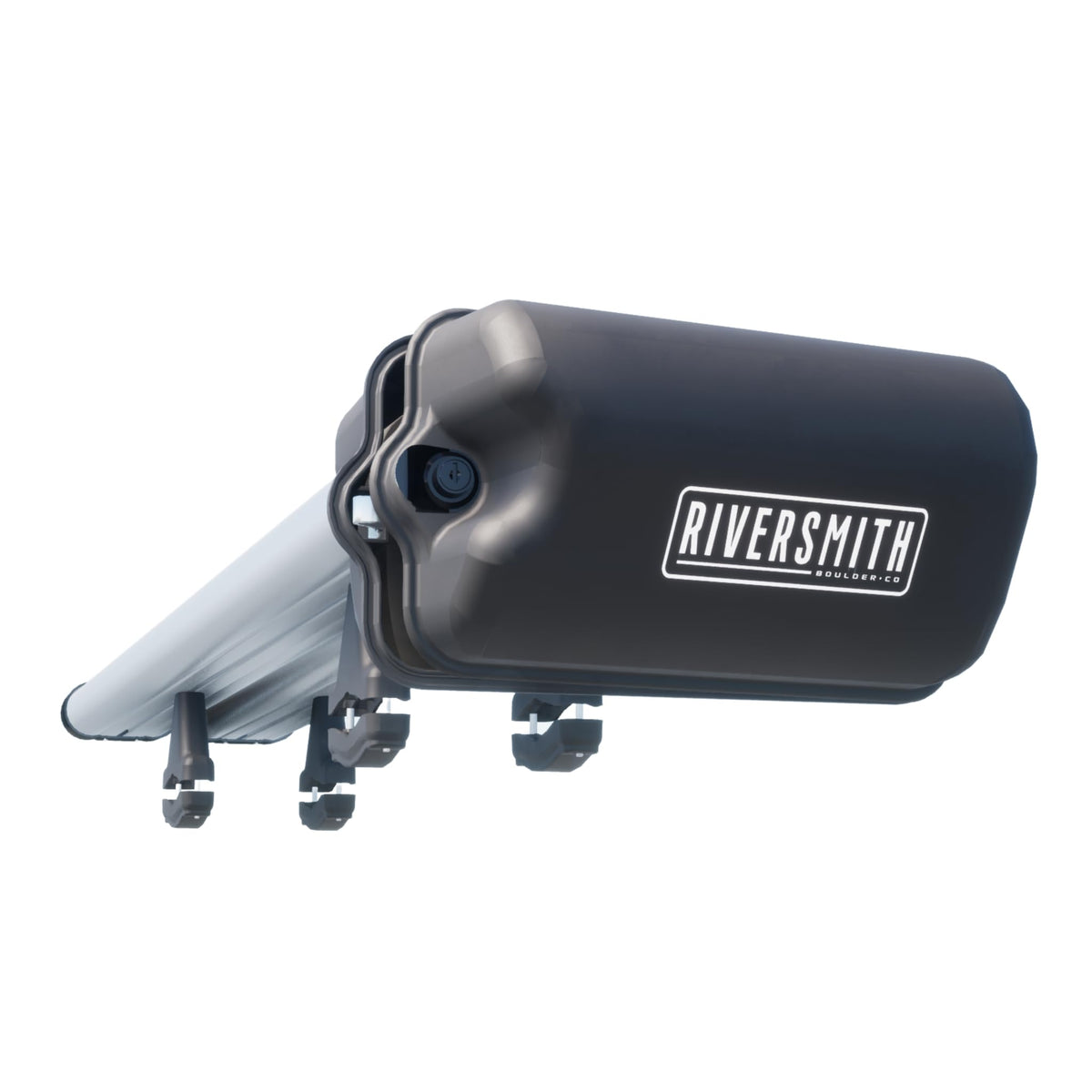 RiverSmith River Quiver ShortCut mounted on a compact roof rack carrying four rods for on-the-go angling