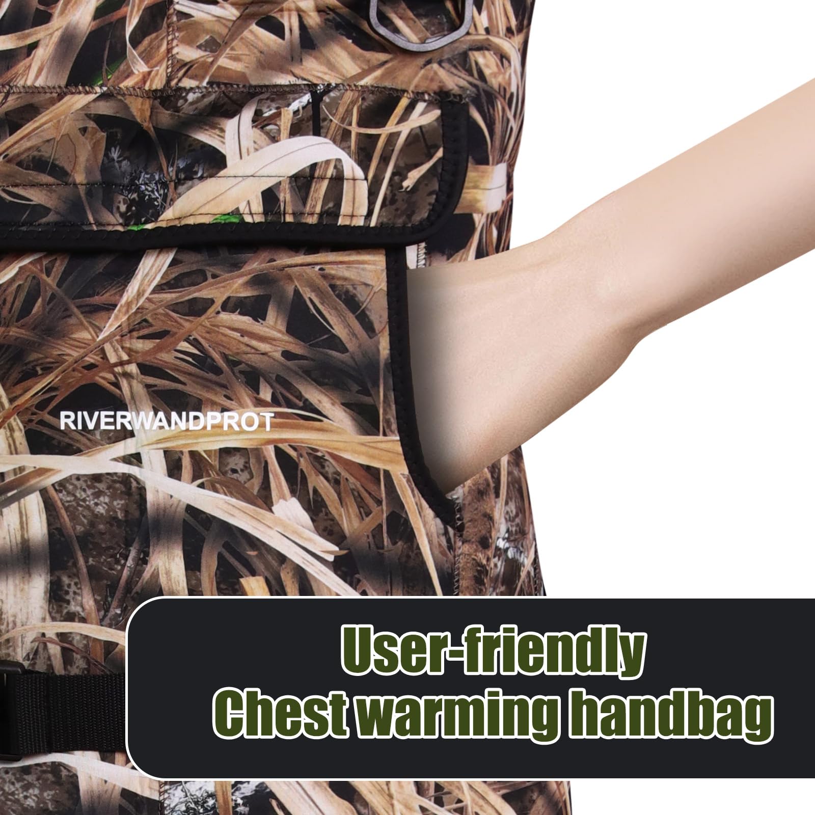 RIVERWANDPROT chest hand-warmer pocket keeps hands warm