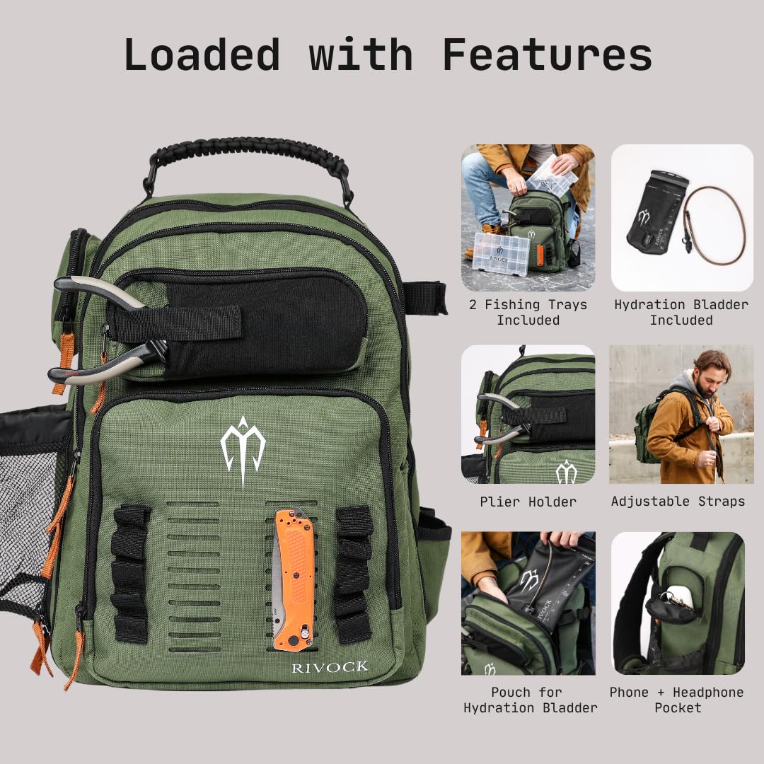 RIVOCK comfortable-straps support all-day wear during hikes and trips.