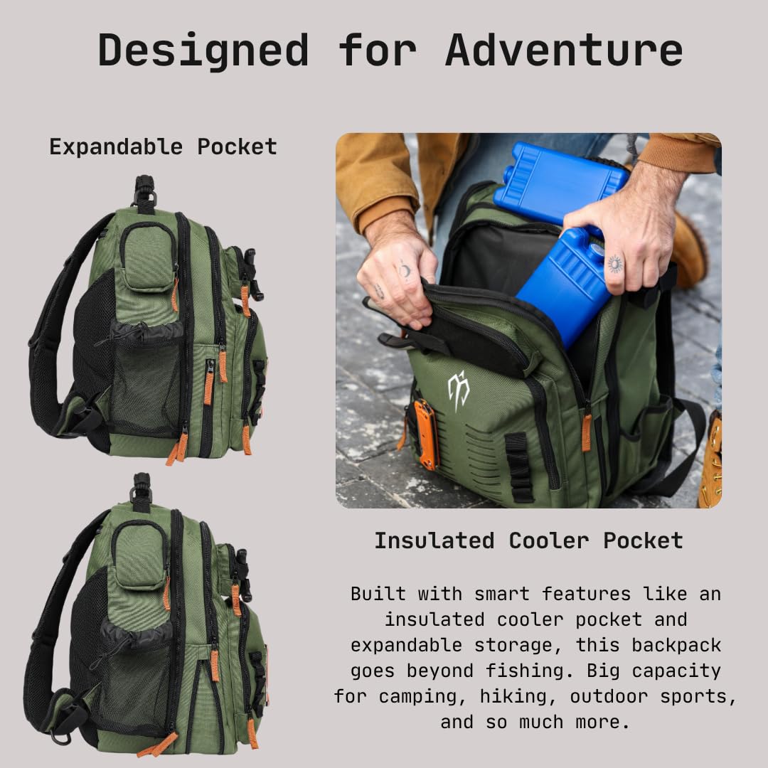 RIVOCK expandable pocket adds space for extra tackle or snacks.