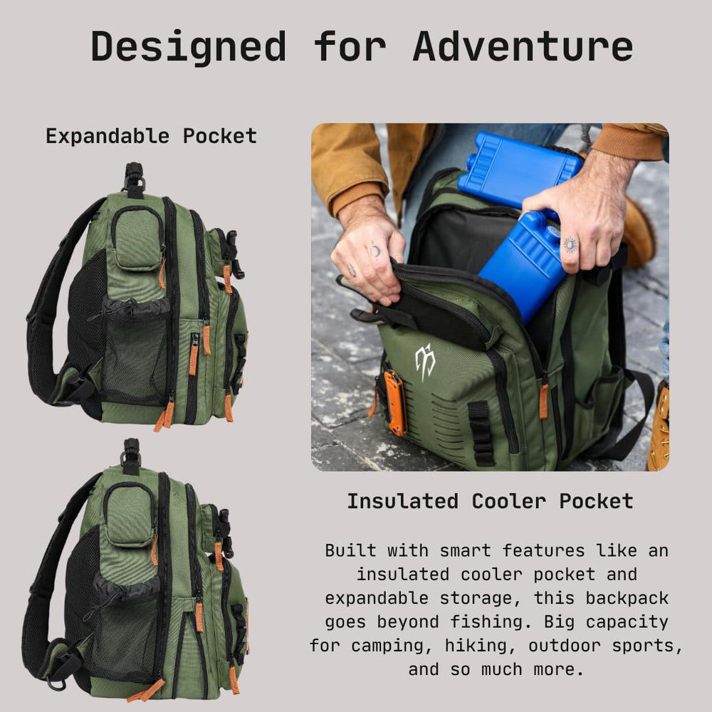 RIVOCK expandable pocket adds space for extra tackle or snacks.