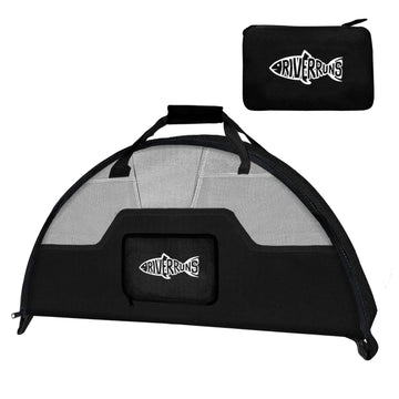 Rivruns Fishing Wader Bag in Charcoal Taupe with vented mesh panel