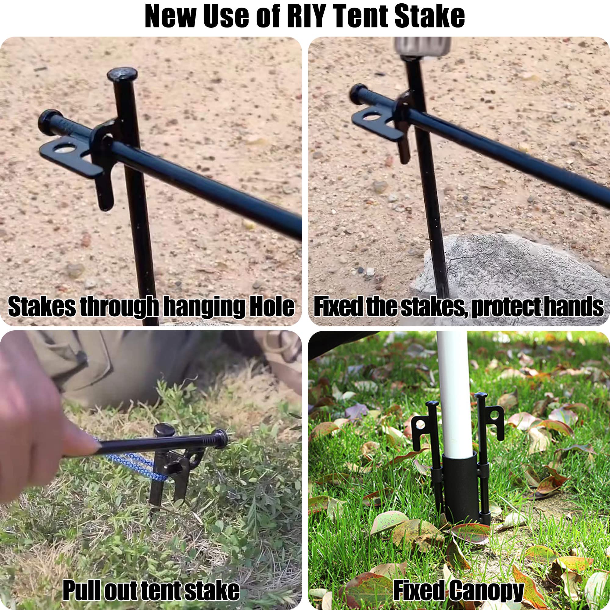 RIY canopy stakes secure shelters with fast, stable setup.