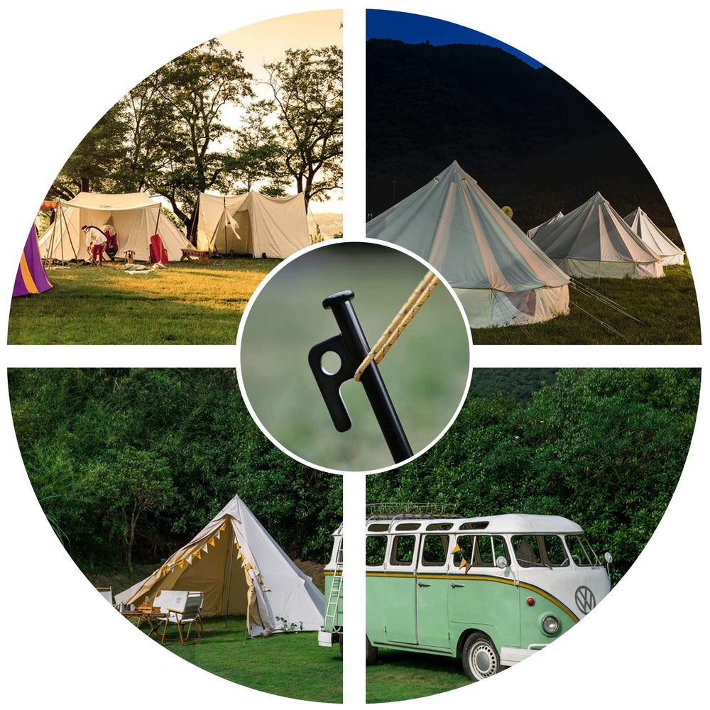 RIY corrosion-resistant tent pegs resist rust in damp environments.