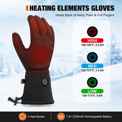 Rlligofe heated glove liners worn on hand demonstrating dexterity in winter sports