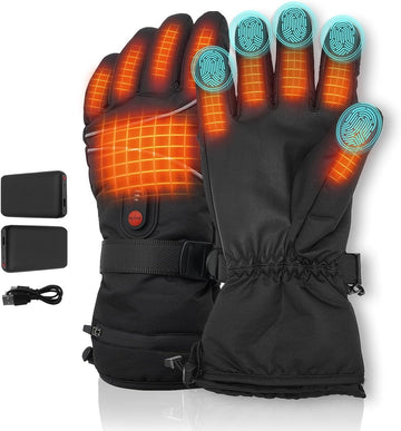 RNSSEZ heated gloves front view showing warmth-ready design for cold rides