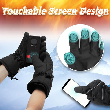 RNSSEZ heated gloves temperature control view with three heat levels
